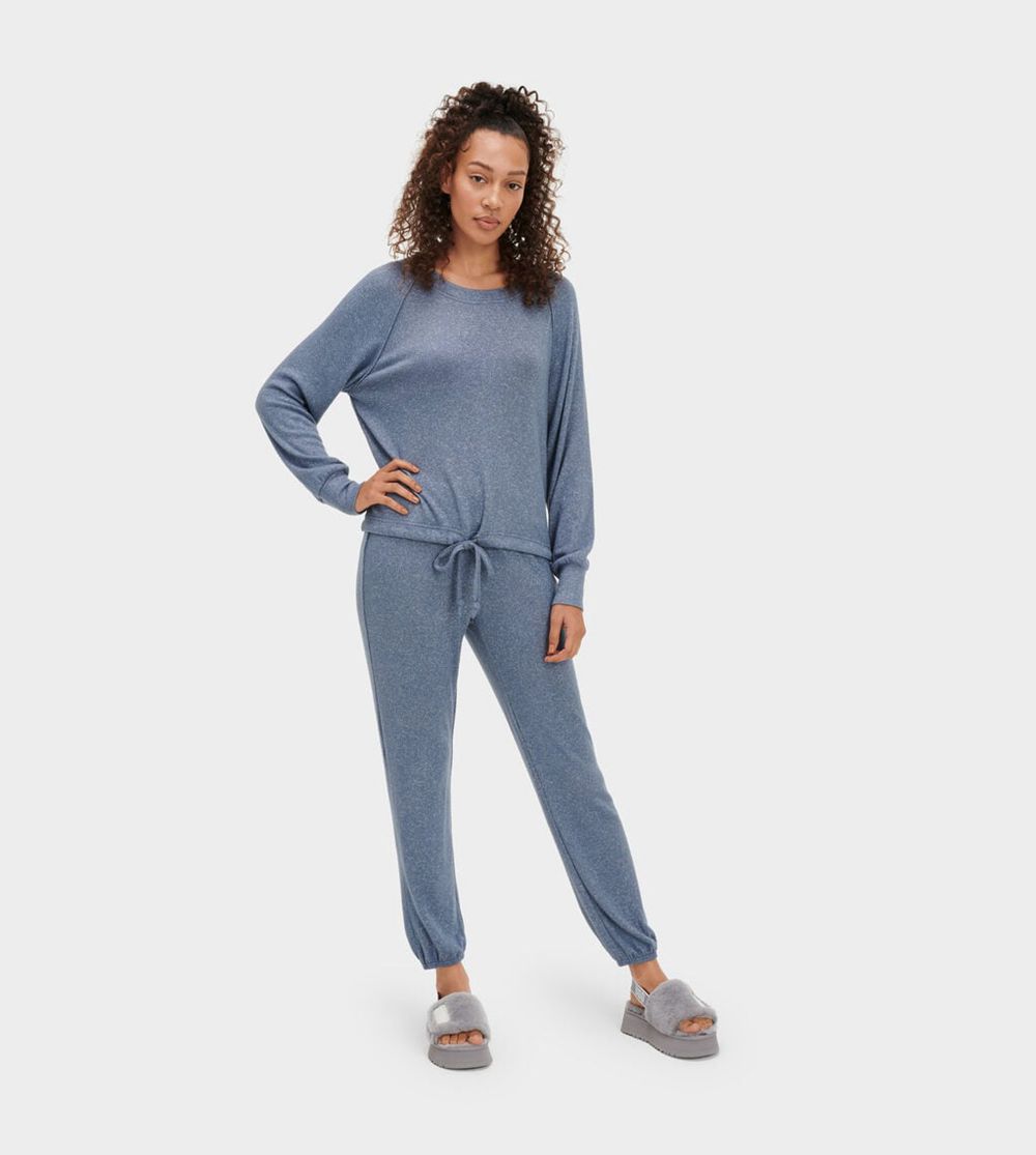 Ugg Sleepwear Womens - Ugg Gable Set Lounging Navy - 859XPMZJL